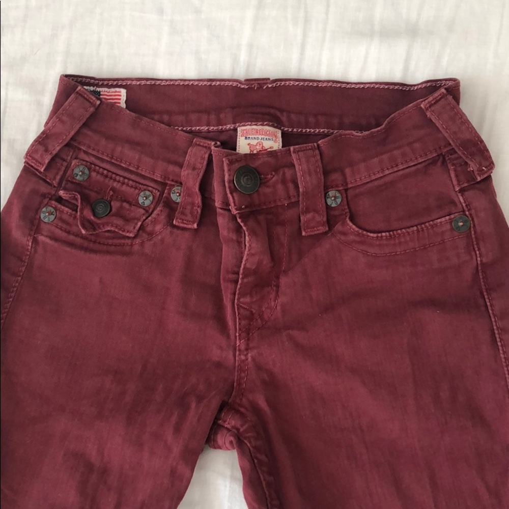 True Religion Burgundy jeans